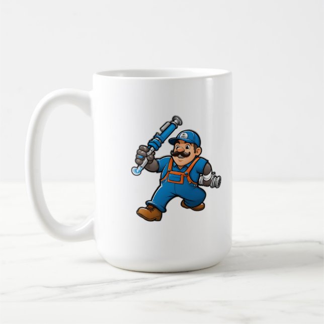 plumbing services logo coffee mug (Left)