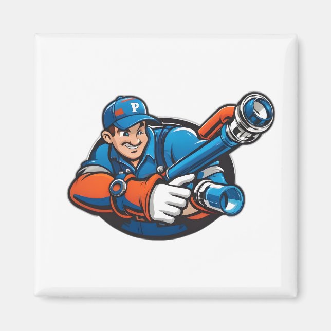 plumbing services logo magnet (Front)