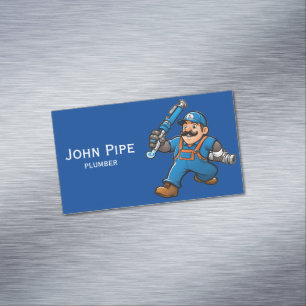 plumbing services logo 	Magnetic business card