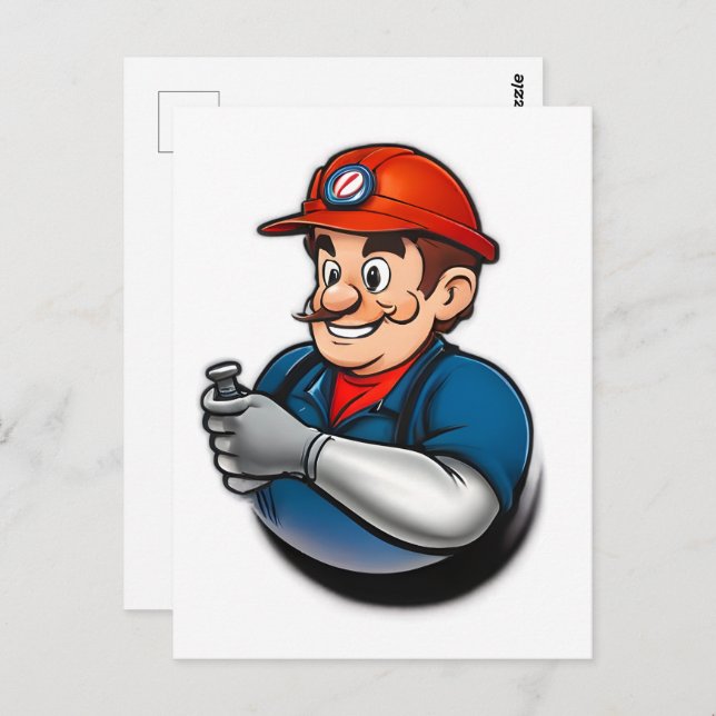 plumbing services logo postcard (Front/Back)