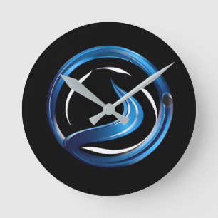 plumbing services logo round clock