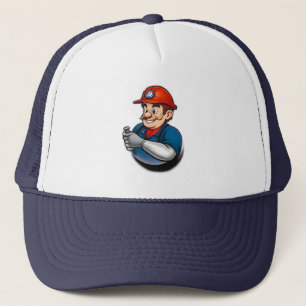 plumbing services logo trucker hat
