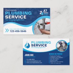 Plumbing services, Plumber, Plumbing and gas, Logo Business Card