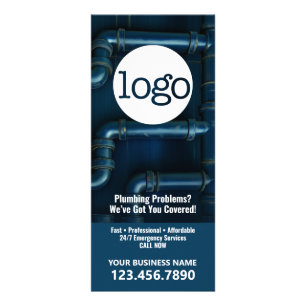 Plumbing Services - Small Business Plumber Modern Rack Card