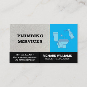 Plumbing Services Toilet and Spray Business Card