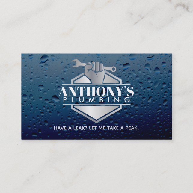 Plumbing Slogans Business Cards (Front)