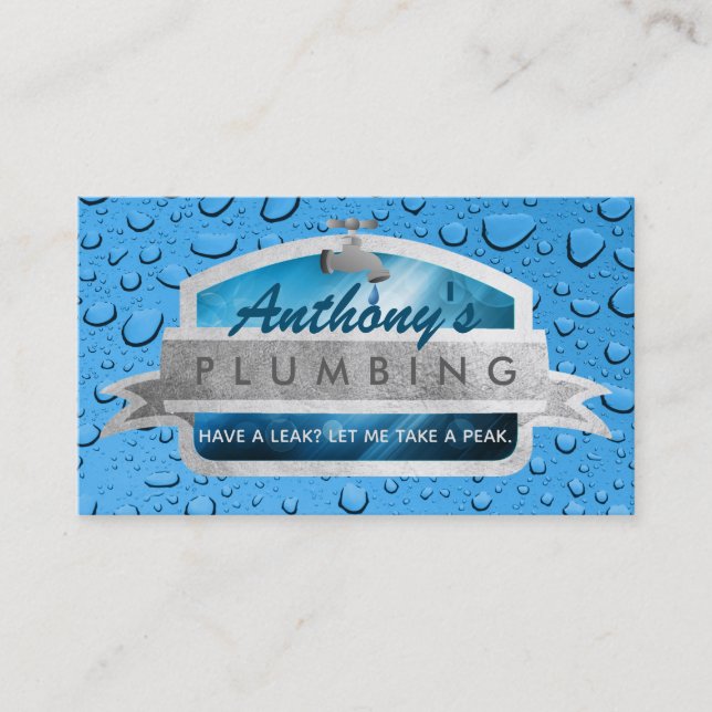 Plumbing Slogans Business Cards (Front)