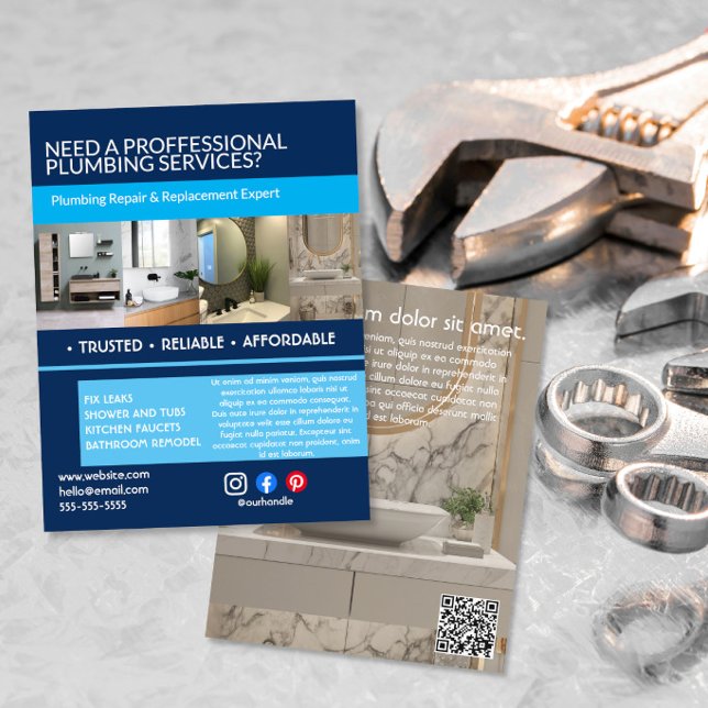 Plumbing Specialist Business bathroom specialist Flyer (Creator Uploaded)