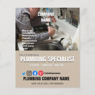 PLUMBING SPECIALIST plumber bathroom fitter Flyer