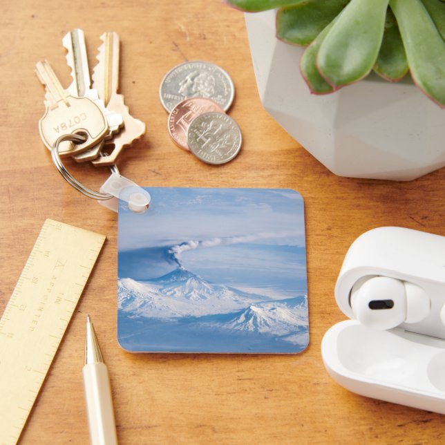 Plume Emanating From Kliuchevskoi Volcano. Key Ring (Desk)