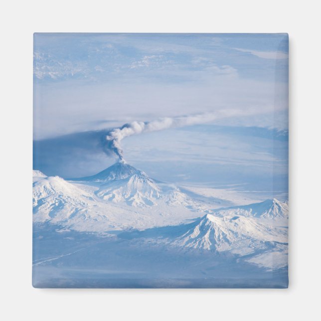 Plume Emanating From Kliuchevskoi Volcano. Magnet (Front)