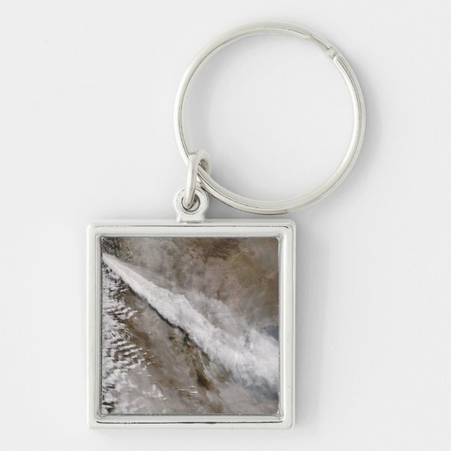 Plume from eruption of Chaiten volcano, Chile Key Ring (Front)