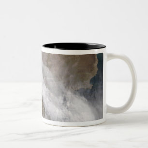 Plume from eruption of Chaiten volcano, Chile Two-Tone Coffee Mug