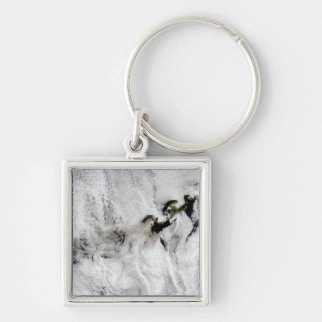 Plume from Okmok Volcano, Aleutian Islands 2 Key Ring (Front)