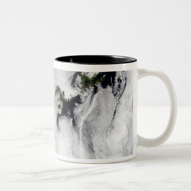 Plume from Okmok Volcano, Aleutian Islands Two-Tone Coffee Mug (Right)