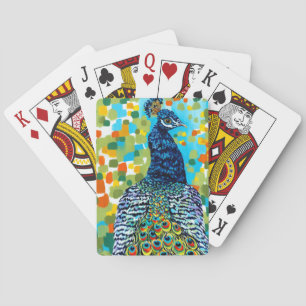 Plumed Peacock II Playing Cards
