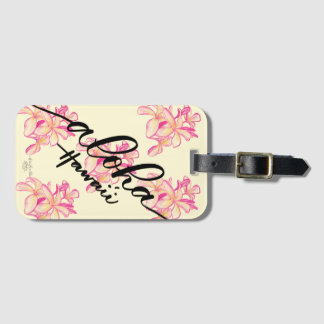 Plumeria Aloha Hawaii Bag Tags