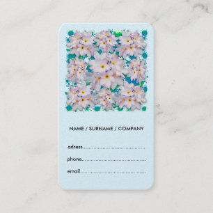 Plumeria Bouquet Exotic Summer Pattern Business Card