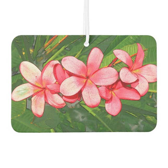 Plumeria Car Air Freshener (Front)