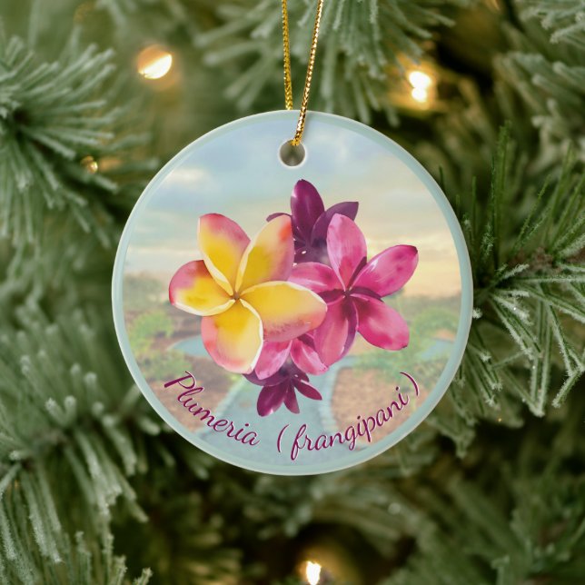Plumeria Ceramic Tree Decoration (Tree)