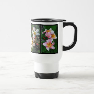 Plumeria Collage Travel Mug