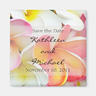 Plumeria Colour Save the Date Magnet