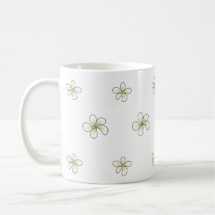 Plumeria Flower Design Coffee Mug