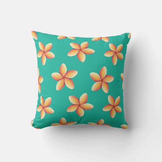 Plumeria, Flower, Hawaii, Floral Print,  Cushion (Front)