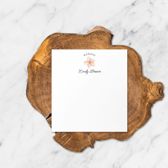 Plumeria Flower Mahalo Cute Personalised Notepad (Creator Uploaded)