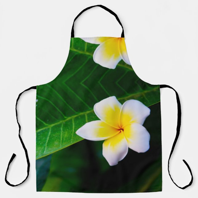 Plumeria Flower Photography Apron (Front)