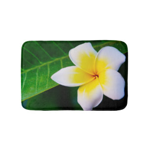 Plumeria Flower Photography Bath Mat