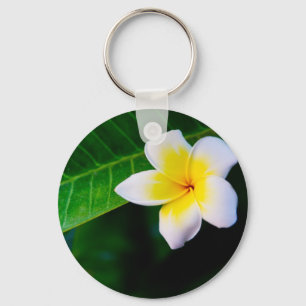 Plumeria Flower Photography Key Ring