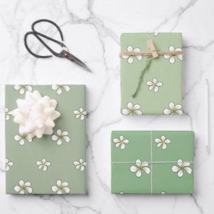 Plumeria Flower Wrapping Paper Sheet