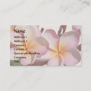 Plumeria Flowers Business Card