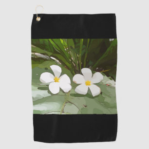 Plumeria flowers golf towel
