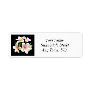 Plumeria Flowers Return Address Labels