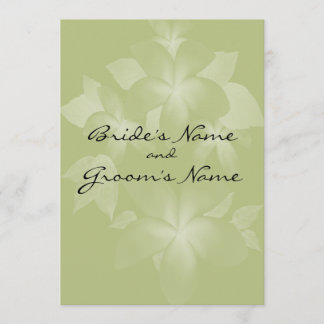 Plumeria Flowers Wedding Invitation