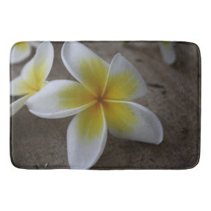 Plumeria - Frangipani Floral Photograph Bath Mat