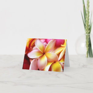 Plumeria Frangipani Hawaii Flower Customised Blank Card