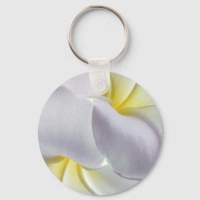 Plumeria Frangipani Hawaii Flower Customised Blank Key Ring (Front)