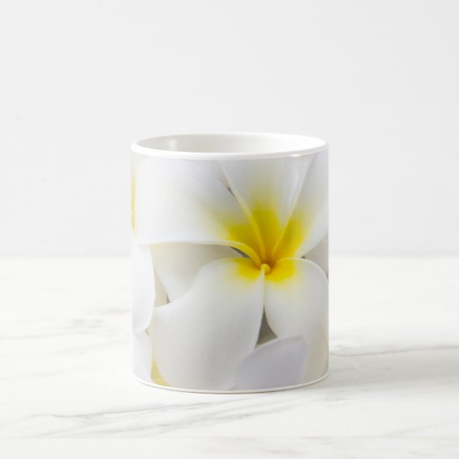 Plumeria Frangipani Hawaii Flower Flowers Template Coffee Mug (Center)
