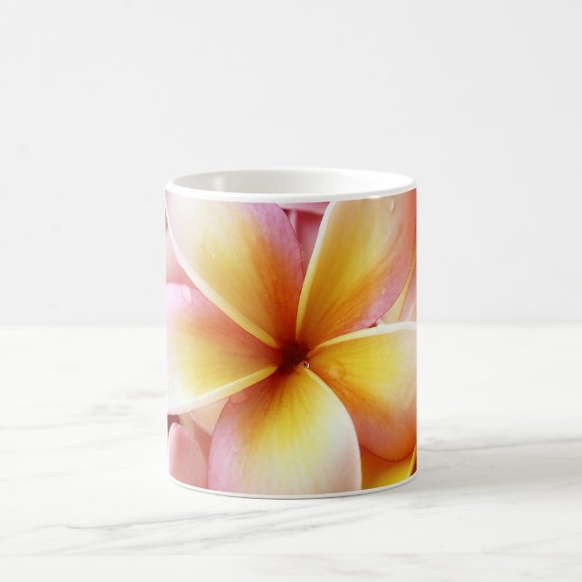 Plumeria Frangipani Hawaii Flower Flowers Template Coffee Mug (Center)