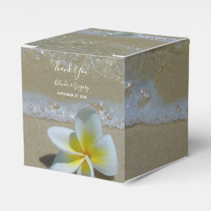 Plumeria Frangipani On Sand Wedding  Favour Box