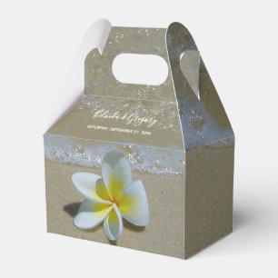 Plumeria Frangipani On Sand Wedding Favour Box