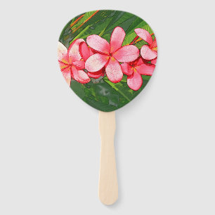 Plumeria Hand Fan