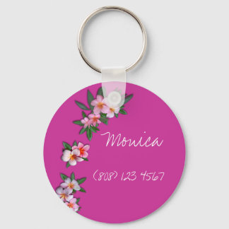 Plumeria Key Ring