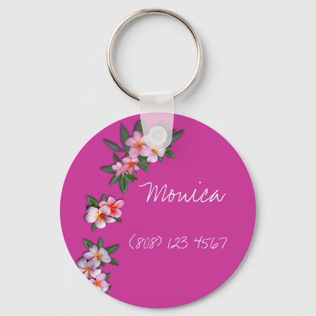 Plumeria Key Ring (Front)