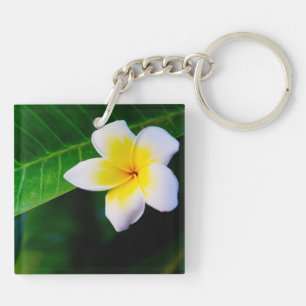 Plumeria Key Ring