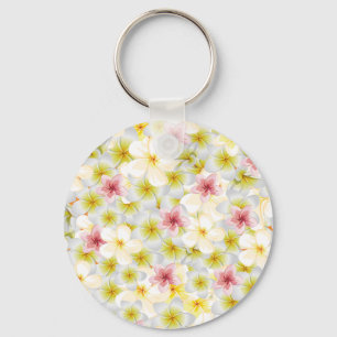 Plumeria Love Me Key Ring