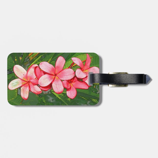 plumeria luggage tag (Back Horizontal)